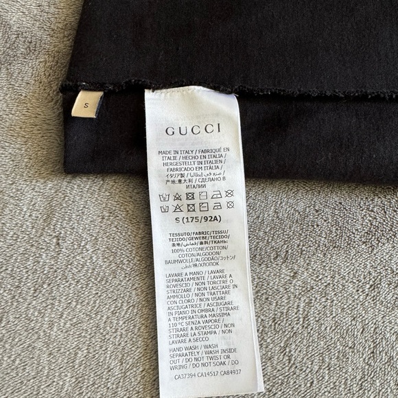 Gucci Logo T-Shirt in Black - Men Size S - Oversized Fit - Picture 4 of 4